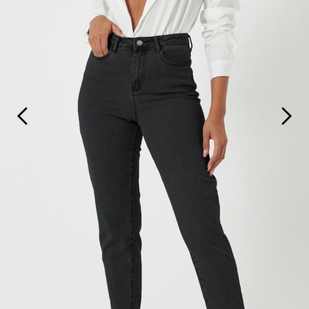 Missguided high waisted black jeans